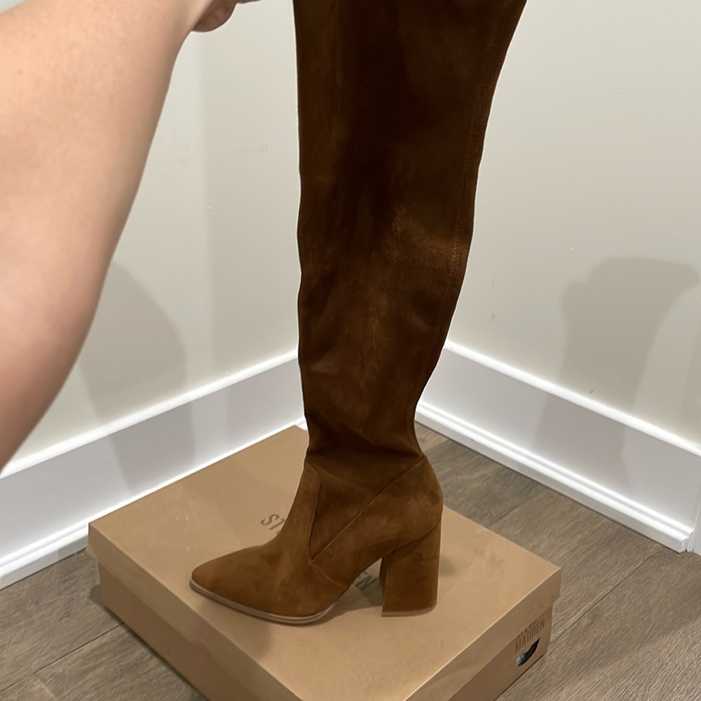 Steve Madden suede cognac boots size 6.5